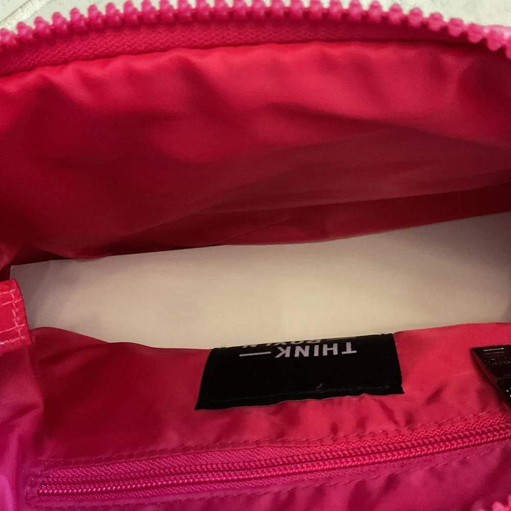 NWT THINK ROYLN Vibrant Pink Quilted Crossbody Purse with wallet. RFD protected.